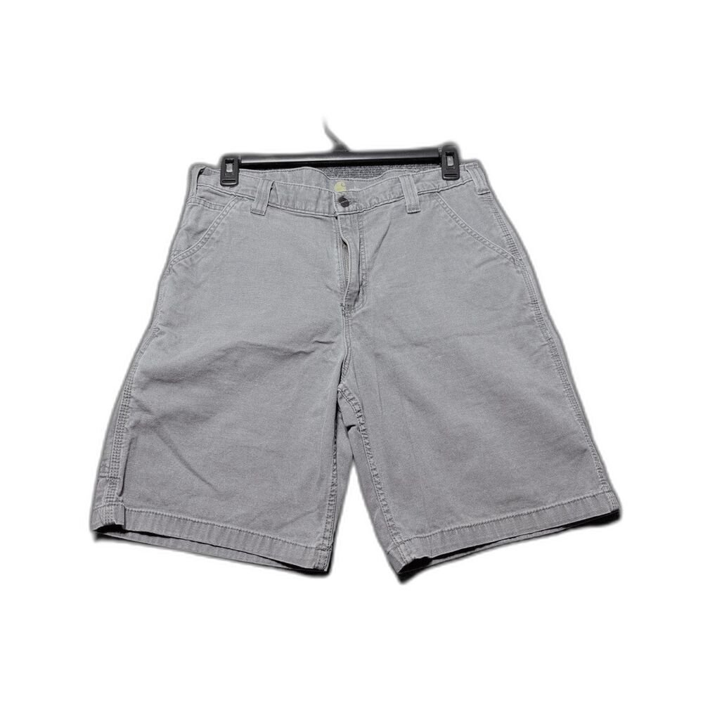 Carhartt 102514-039 Men's 36 Relaxed Fit Rugged Flex Rigby Canvas Shorts Grey